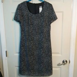 Helene Blake black & white polka dot dress